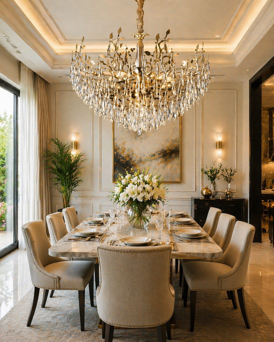 HDC 1200mm Luxury Gold Crystal Drop Chandelier for Double Height Ceiling & Grand Interiors