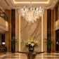 HDC 800mm Premium Luxury Crystal Ring Chandelier for Bedroom, Living Room
