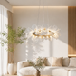 HDC 800mm Luxury Floral Crystal Ring Chandelier for Bedroom