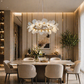 HDC 800mm Luxury Floral Crystal Ring Chandelier for Bedroom
