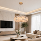 HDC 800mm Luxury Floral Crystal Ring Chandelier  for Living Room, Dining Area, Bedroom & Lobby