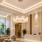 HDC 800mm Luxury Floral Crystal Ring Chandelier  for Living Room, Dining Area, Bedroom & Lobby
