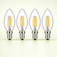 HDC Premium LED Candle Filament Bulb 4W Warm White E14 Decorative Light - Pack of 2