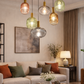 HDC Premium Multicolor Glass Chandelier for Dining & Living Spaces