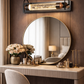 HDC Modern Black & Copper Luxury Bubble Glass Mirror Light