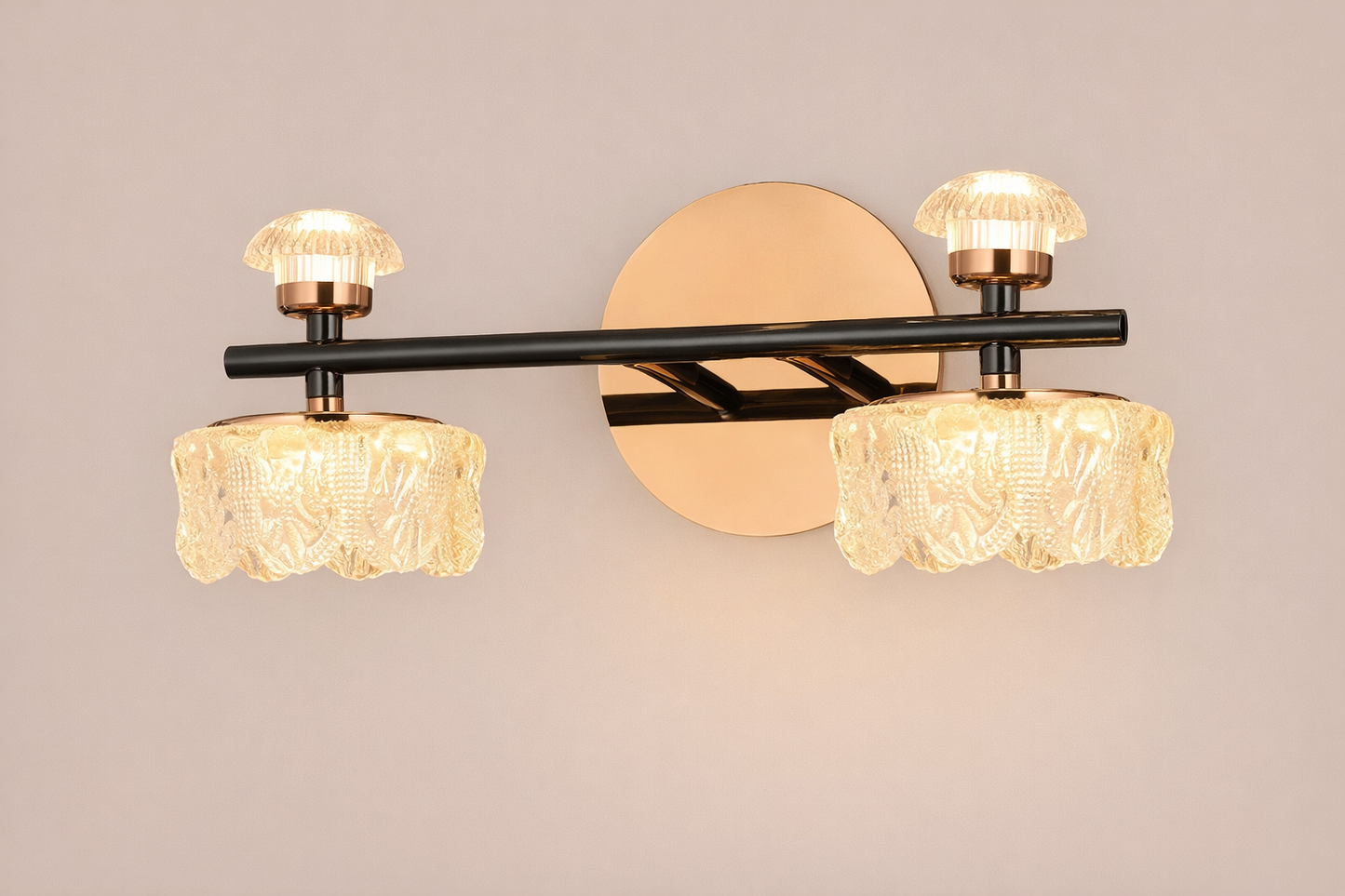 HDC Modern Crystal Dual Mirror Light for Bathroom, Vanity Areas
