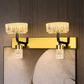 HDC Premium Black & Rose Gold Dual Crystal Vanity Mirror Light