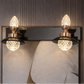 HDC Premium Rose Gold & Black Crystal Dual Head Mirror Light