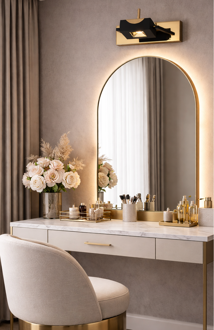 HDC Premium Modern Dual Finish LED Mirror Light for Bathroom & Vanity