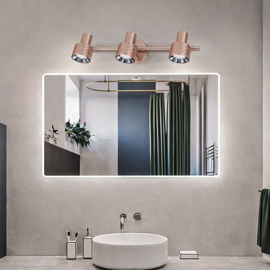 HDC Rose Gold 12/18 Watt Premium Dual Head Adjustable Mirror Light for Modern Vanity & Washroom Spaces