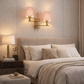 HDC Gold Premium Plating Gold Dual Shade Wall Light for Bedroom & Living Room