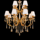 Hdc Luxury Modern Gold Glass K9 Crystal Chandelier Indoor Living Room Hanging Lighting for Hotel Bedroom Italian Chandelier