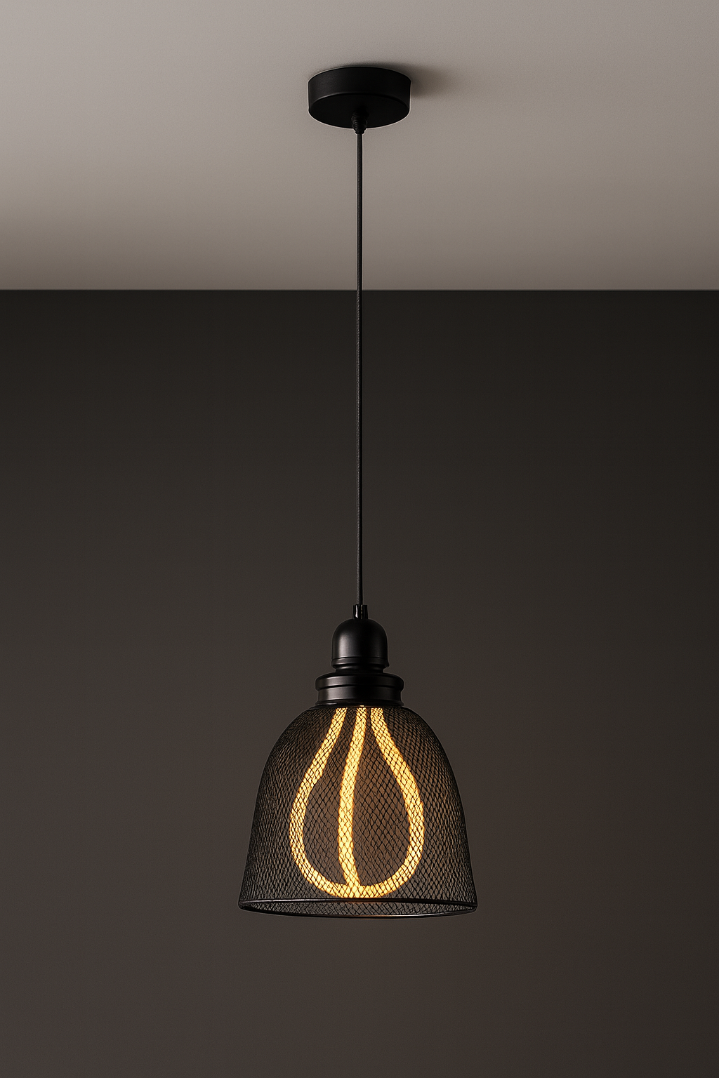 Hdc Modern Mesh Wire Metal Pendant Light for Living Room, Drawing Room