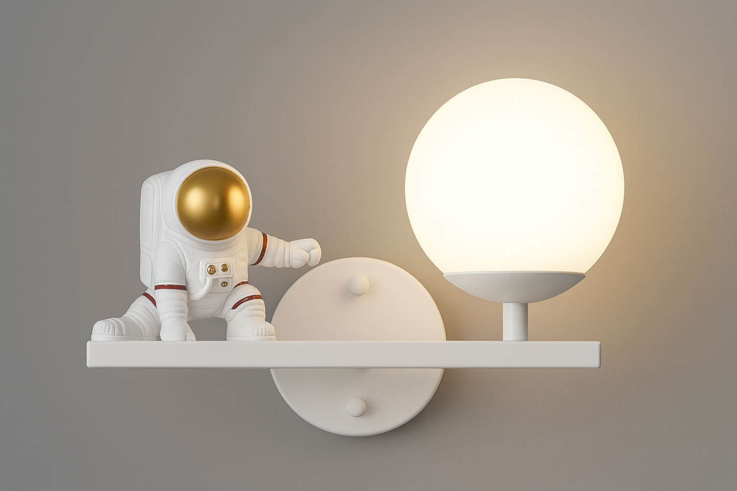 Hdc Kids’ Astronaut Shelf Wall Lamp Wall Scone Light For Childrens Room Bedroom Nursery Kids Light