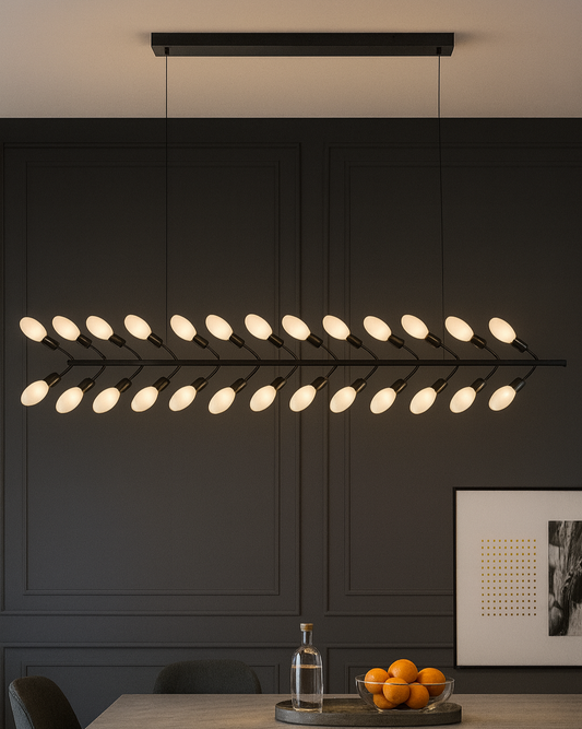 Hdc Modern 33 Light Branch Linear Chandelier Sculptural LED Pendant Light