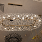 HDC 1000mm Crystal Design Luxury Oval Chandelier Light for Dining
