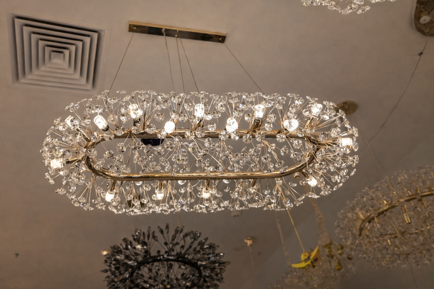 HDC 1000mm Crystal Design Luxury Oval Chandelier Light for Dining