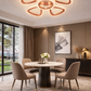 HDC RGD Finish 5+1 Ring Crystal Petal LED Ceiling Chandelier Light for Living Room