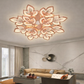 HDC 12 Lights Luxury Rose Gold Floral LED Ceiling Chandelier Light for Living Room & Bedroom