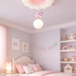 HDC Cloud Unicorn Soft Pink & White Chandelier Ceiling Light for Bedroom & Nursery
