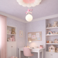 HDC Cloud Unicorn Soft Pink & White Chandelier Ceiling Light for Bedroom & Nursery