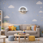 HDC Decorative Moon & Airplane Wall Light for Kids Playroom, Bedroom