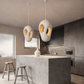 HDC 1 Light 400mm Grey Japenese Style Pendant Light for Kitchen Island & Dining Area