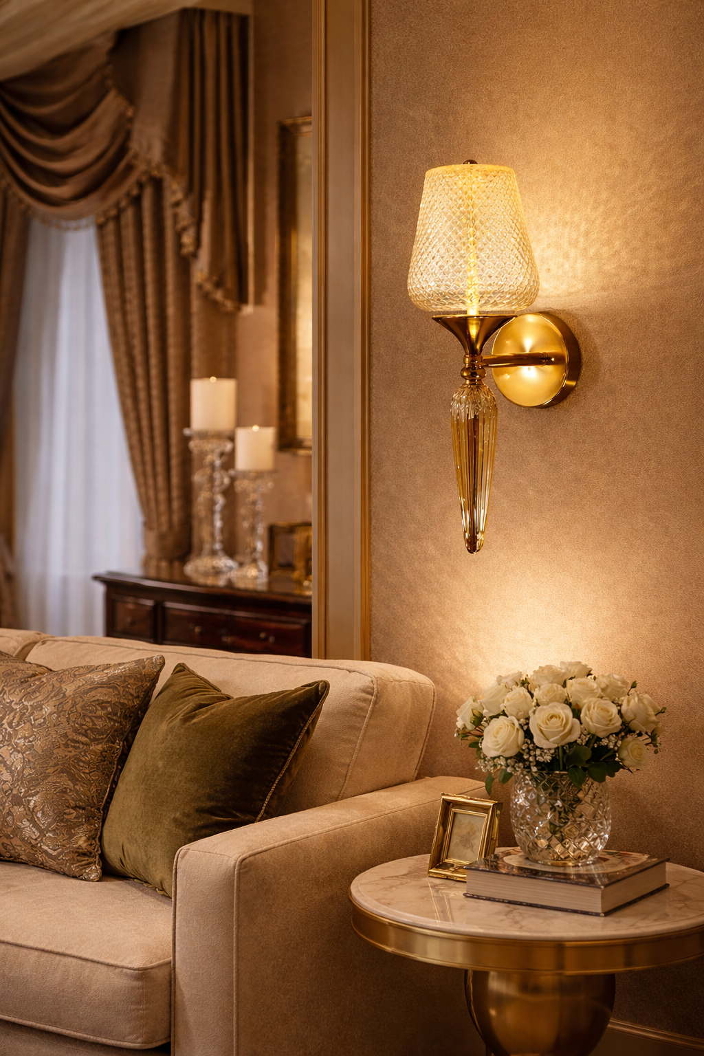 HDC Premium Smoke & Amber Ambient Wall Light for Hotel & Home Interiors