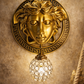 HDC Luxury Golden Medusa Designer Wall Light for Living Room, Bedroom