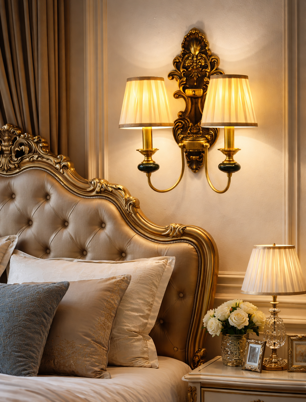 HDC Luxury Dual Shade Classic Wall Light for Living Room