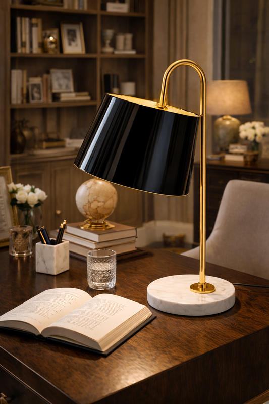 HDC Luxury Modern Black Shade Table Lamp