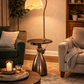 HDC Luxury Floor Lamp with Wooden Table & USB Charging – Premium Designer Standing Lamp