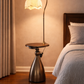 HDC Luxury Floor Lamp with Wooden Table & USB Charging – Premium Designer Standing Lamp