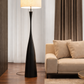 HDC Luxury Modern Black Floor Lamp with Fabric Shade
