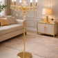 HDC 6 Lights Luxury Gold Crystal Floor Lamp for Living Room & Bedroom