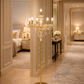 HDC 6 Lights Luxury Gold Crystal Floor Lamp for Living Room & Bedroom