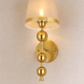 HDC Luxury Gold Wall Light with Fabric Shade for Bedroom & Living Room