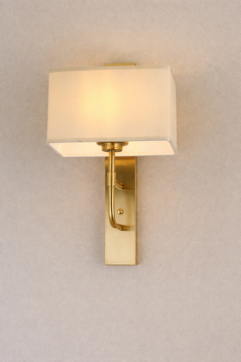 HDC Premium Luxury Gold Wall Light with Fabric Shade for Bedroom, Living Room & Hotel Décor