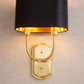 HDC Luxury Black & Gold Wall Light for Bedroom, Living Room & Hotel Décor