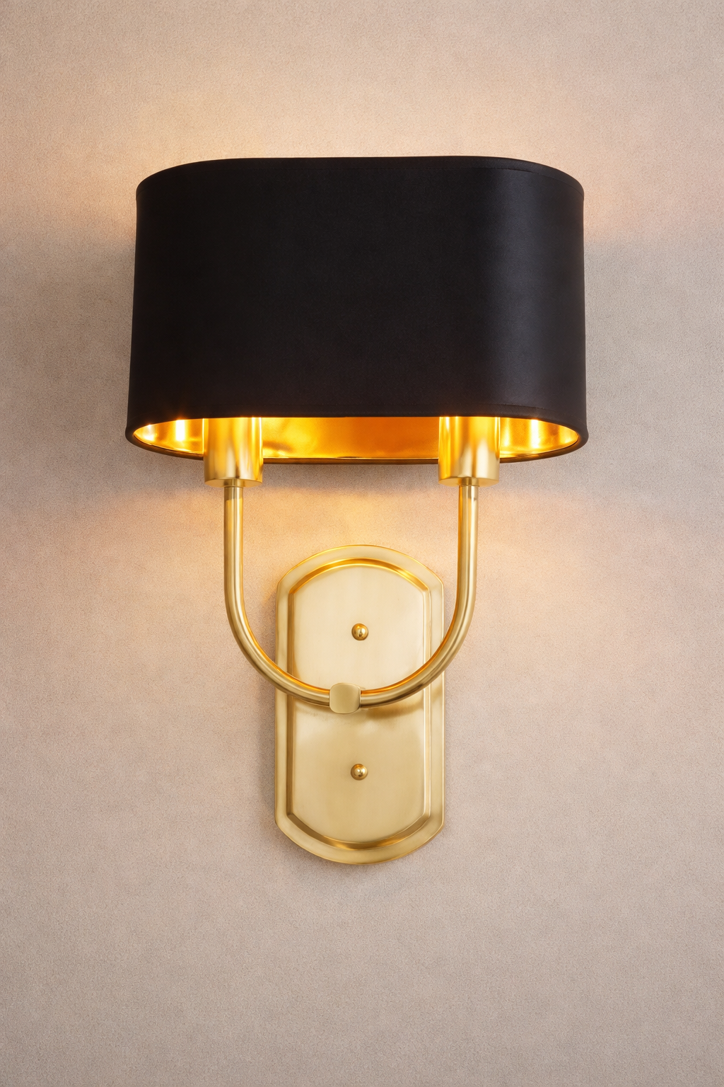 HDC Luxury Black & Gold Wall Light for Bedroom, Living Room & Hotel Décor