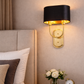 HDC Luxury Black & Gold Wall Light for Bedroom, Living Room & Hotel Décor
