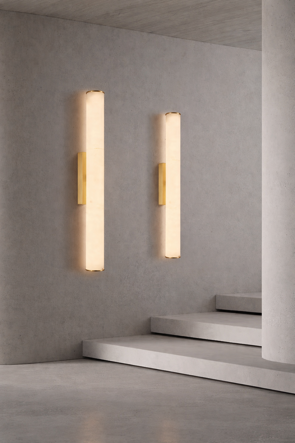 HDC 400mm Luxury Vertical LED Wall Light with Gold Accent