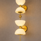 HDC Luxury Gold Finish Designer LED Wall Light with Frosted Glass Shades