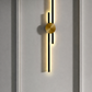 HDC Modern Gold & Black Vertical Strip LED Wall Light for Living Room, Bedroom & Office
