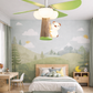 HDC Cute Animal Theme Kids Cartoon Ceiling Fan Light for Kids Bedroom & Nursery