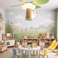 HDC Cute Animal Theme Kids Cartoon Ceiling Fan Light for Kids Bedroom & Nursery