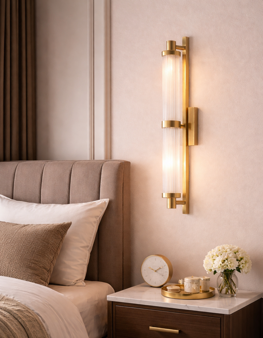 HDC Luxury Gold Acrylic LED Wall Light for Bedroom, Living Room, Mirror & Hallway