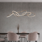 HDC 1200mm Gold Finish Modern 5 Rings LED Chandelier Light for Dining & Living Room
