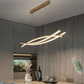 HDC Modern Wave Gold LED Chandelier Light for Dining & Living Spaces