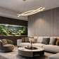 HDC Modern Wave Gold LED Chandelier Light for Dining & Living Spaces